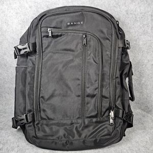 BANGE 40L Black Travel Backpack 17.3" Laptop Carry On Water Resistant